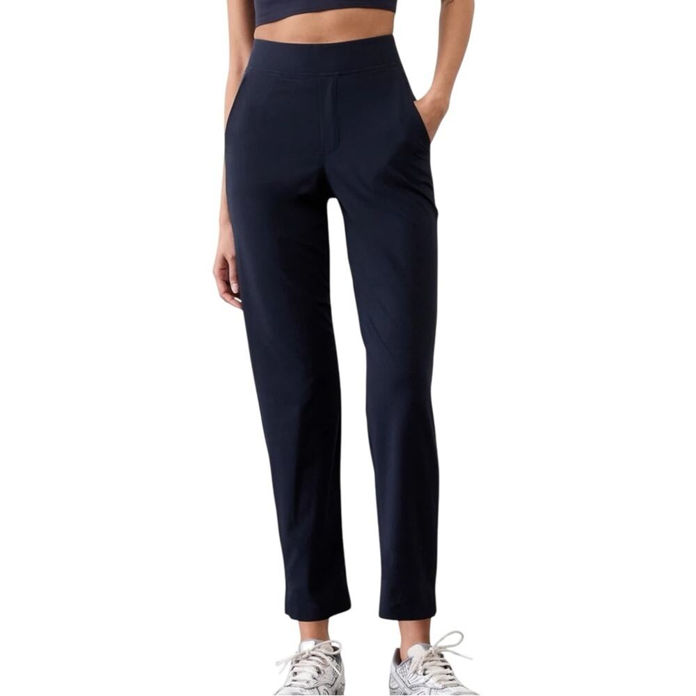 Athleta Brooklyn Mid Rise Navy Ankle Pant 8